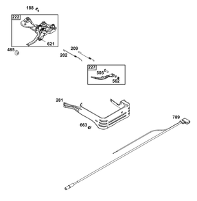 Controls Group Diagram and Parts List for 130G32-0037-H5 100000 - 19Z999 Briggs and Stratton Engine